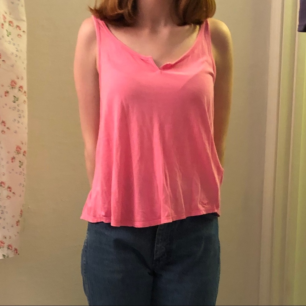 Pink Flowy Tank Top